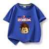 ROBLOX estampa de desenho animado roupas infantis fornecimento transfronteiriço de camisetas infantis de algodão puro manga curta atacado