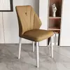 Silla de comedor de lujo ligero, silla moderna simple, silla nórdica con respaldo para uso doméstico, mesa y sillas de comedor para hotel restaurante, taburete de mahjong, metal