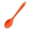 Cuchara de Silicona Tamaño Pequeño Resistente a Altas Temperaturas Antiadherente Olla para Insectos Misma Cuchara Pequeña Cuchara para Estudiantes Cuchara para Mezclar Alimentos Complementarios para Bebés