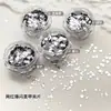 Lentejuelas de Estrella Plateada Decoraciones para Uñas Tamaños Mixtos Estrella de Cinco Puntas Corazón Estrella Explosiva Redonda Pegatinas Decorativas para Uñas Venta al por Mayor
