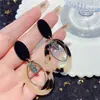 Otoño e Invierno Populares Retro Modernos Atmosféricos Terciopelo Estampado Leopardo Flor Pendientes Personalizados Accesibles Lujo Super Hada Elegantes Pendientes de Gama Alta