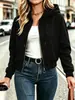 2026 Estación Independiente Deseo Amazon TUME Otoño/Invierno Color Sólido Manga Larga Con Capucha Cierre Cremallera Chaqueta Abrigo Ropa de Mujer