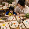 Paquete de Materiales para Set de Fabricación de Papel Antiguo con Pulpa de Papel Pulpa de Papel Seca Deshidratada de Colores Marco de Baquelita para Manualidades DIY de Niños