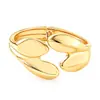 Pulseras Populares Transfronterizas Europeas y Americanas Ins Normcore Pulseras con Patrón de Onda Asimétrico Pulseras Metálicas Brillantes Joyería para Mujer
