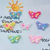 Flores Coloridas Foscas e Borboletas Grampos de Cabelo Caseiros Elásticos de Cabelo Capas de Celular Fivelas para Tamancos Cola Cremosa Acessórios de Resina DIY