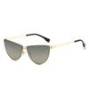 Nuevas gafas de sol huecas de cuero de acero gafas de sol ojo de gato moda de alta gama para mujeres europeas y americanas gafas de sol con protección UV
