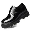 Zapatos de Cuero para Hombre de Comercio Exterior Elderhead, Temporada de Primavera, Estilo Británico, Formal de Negocios, Zapatos Brogue de Suela Gruesa que Aumentan la Altura Nq72304G