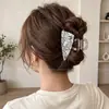 Pinza para el pelo floral versátil y elegante, única y colorida, pinza de tiburón de moda para la parte trasera de la cabeza, accesorio para el pelo tipo pinza de garra dulce diario estilo coreano