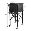 Carrito de Tenis Carrito Plegable Carrito de Tenis de Aleación de Aluminio Móvil Portátil Canasta de Pelotas de Pickleball Canasta de Pelotas de Tenis