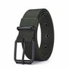 Cinturón casual de lona con hebilla de pasador para hombre, tejido de nailon, combinable con todo, para exteriores, entrenamiento militar, unisex, para pantalones