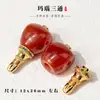 Ágata roja tres vías accesorios de joyería cuentas de barril viejo cuentas redondas Wen play accesorios diy pulsera de mano con cuentas suministro al por mayor