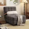 Sofá cama plegable retro estilo crema, sofá cama individual multifuncional, adecuado para salas de estar y dormitorios pequeños, sofá extensible de doble uso