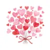 Decoración de Pegatina para Puerta de Gabinete de Vidrio Estático de Ventana Atmósfera de Corazón de Búho Cupido Día de San Valentín Pareja