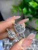 Anillo Ajustable Cuadrado Pequeño de Diamante Moissanita en Plata de Ley S925 Estilo Pang Donglai con Acabado de Alta Gama, Popular para el Día de Año Nuevo, Venta al por Mayor