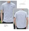 Camisa de Manga Corta para Hombre Verano Nueva Blanca de Manga Corta Juvenil Casual de Negocios Entrevista Trabajo Profesional Ropa Formal