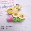 Flor de Caricatura Calabaza Pan Señal Pegamento de Crema DIY Funda para Teléfono Móvil Pasador Diadema Flor para Zapato Colgante Material de Resina