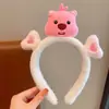Tiara de Gato Fofo Acessórios de Cabelo de Orelha de Gato de Pelúcia Faixa para Lavar o Rosto Mostrar o Rosto Redução de Idade Pequena Grampos de Cabelo para Gatinho Preto Outono e Inverno