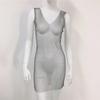 Vestido de Tirantes de Malla con Diamantes de Imitación Hot-Selling de Amazon para Mujer