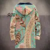 2025 Cardigan Casual con Cremallera y Capucha para Hombre con Patrón Multicolor de Algodón Chaqueta con Forro Gris DIY
