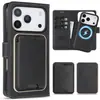 Compatible con funda de teléfono magnética tres en uno para iPhone 18, funda con ranura para tarjetas para Samsung S26, cubierta con soporte abatible para carga inalámbrica