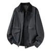 Chaqueta de mezclilla lavada estilo retro americano para hombre, abrigo de trabajo elegante de corte holgado para otoño, prenda superior para hombre, marca de moda al por mayor