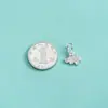 Pingente de Elefantinho Prata de Lei S925 Acessórios Mini Charme de Elefante Fio Trançado Artesanal DIY Pulseira de Cristal Pingente de Elefante
