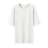 Gola Alta Masculina e Feminina Tamanho Grande Casual Solto Camiseta de Algodão Verão Novo Ombro a Ombro 14 Cores Opcionais Tops de Manga Curta