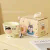 Taza de Cerámica con Diseño de Cachorro de Dibujos Animados Estilo Ins, Taza de Agua de Cerámica Atractiva para Pareja, Regalo de Cumpleaños para Niñas, Recuerdo