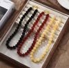 Collar Transfronterizo de Nuevo Estilo Ins Hermanas Danesas Ágata Roja Natural con Cuentas Moda Personalizado Sensación de Alta Gama Juego de Pulsera