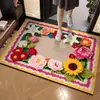 Alfombrilla de suelo de barro de diatomeas estilo felpa 3D para baño, absorbente, felpudo para puerta de baño, antideslizante, resistente al desgaste