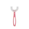 Nuevo Cepillo de Dientes Infantil en Forma de U al por Mayor Silicona de Cerdas Suaves para Bebé Tres Caras Hogareño Cepillo de Dientes de Entrenamiento para Dientes de Leche Transfronterizo