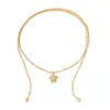 Collar con Colgante Largo de Flor Cruzada Europea y Americana, Collar de Cuentas Cuadradas Estilo Ins, Collar con Forma de Sol Y, Joyería para Mujeres