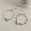 Pulsera Mariposa de Grava Azul Degradado para Mujer Verano Nicho de Lujo Ligero de Alta Gama Pulsera Elegante Novia Pulsera Personalizada