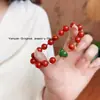 Coração de Ágata Vermelha Coração de Pêssego Bumbum de Pêssego Estilo Chinês Retro Novo Estilo Chinês Moda Versátil Clareamento Temperamento Presente para Mulheres