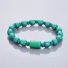 Pulsera con Separadores de Cuentas Turquesas para Hombres, Pulsera Versátil y de Moda para el Día a Día de las Mujeres, Accesorios Hip-Hop Sencillos Personalizados