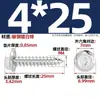 Tornillos Autorroscantes de Acero Inoxidable 304 con Cabeza de Botón y Ranura de Cruz, Cola Puntiaguda y Arandela, Tornillos para Madera Mm3M4M5M6
