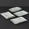 Plato rectangular de melamina porcelana comercial imitación plástico plato para rollos de arroz plato para hot pot barbacoa plato pequeño restaurante bocadillos plato frío