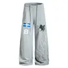 Pantalones deportivos nuevos de moda con bordado de unicornio, resistentes de 420g, de caída suave, estilo americano, pierna ancha, casuales y relajados