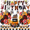 Decorações de Festa de Aniversário Temáticas de Naruto, Banners de Anime Japonês, Velas para Bolo, Balões, Decorações Suspensas Espirais, Montagem da Festa