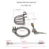 Jaula de castidad de acero inoxidable para hombre, divertida, con tubo suave, para pene, juguete para adultos CBDM