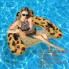 Respaldo de PVC Ecológico Transfronterizo Flotador de Piscina para Adultos Tumbona Inflable Acuática con Lentejuelas en Forma de U Flamenco Fila Flotante Inflable