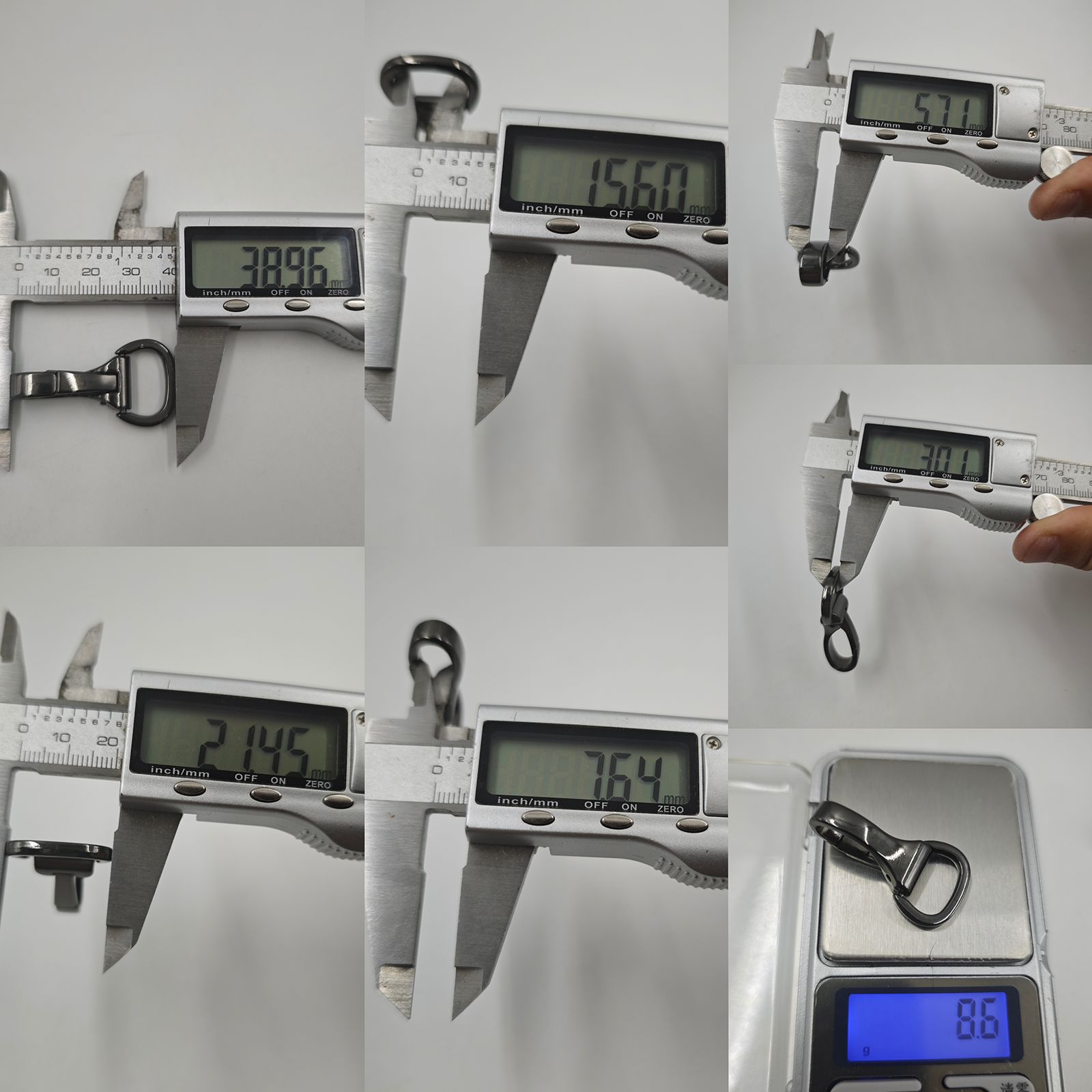 高档箱包五金配件 合金重型勾扣 5分折叠式狗扣挂