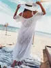Camisa de Sol de Encaje Bordado de Rayón Europea y Americana de Venta Caliente Transfronteriza Vestido Sexy de Tirantes Cubrebikini