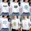1688 verano 9.9 envío gratis camiseta de mujer verano casual moderna camiseta de manga corta para niñas venta al por mayor puesto callejero fuente