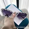 Óculos de Sol de Luxo Novos 2025 Estilo Gatinho Cravejados de Diamante Moda Europeia e Americana Tendência Estiloso Óculos de Sol de Celebridade da Internet Ins