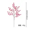 Frutas rojas artificiales y piñas, ramas de pino navideñas para decoración de ambiente festivo, exclusivamente para ventas transfronterizas de Amazon, simulación navideña