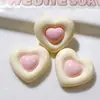 Macaron brillante de dos colores, amor, DIY, hecho a mano, pegamento de crema, resina, accesorios para horquillas de pelo, carcasa de teléfono móvil, material para accesorios de pelo