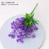 Planta Césped Pequeño Manojo Único Planta Verde Artificial Valla de Flores de Plástico Canaleta para Flores Divisor Arreglo Floral Decoración de Pared de Césped Verde Flores