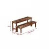 Soporte de Flores de Doble Capa Balcón Simple Anticorrosión Carbonizado Suculenta Rectangular Sala de Estar de Madera Soporte Pequeño para Pecera Interior Exterior