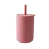 Amazon Caliente Vasos de Silicona para Niños con Popote Taza de Aprendizaje para Bebés de Silicona con Tapa y Popote Taza Alta